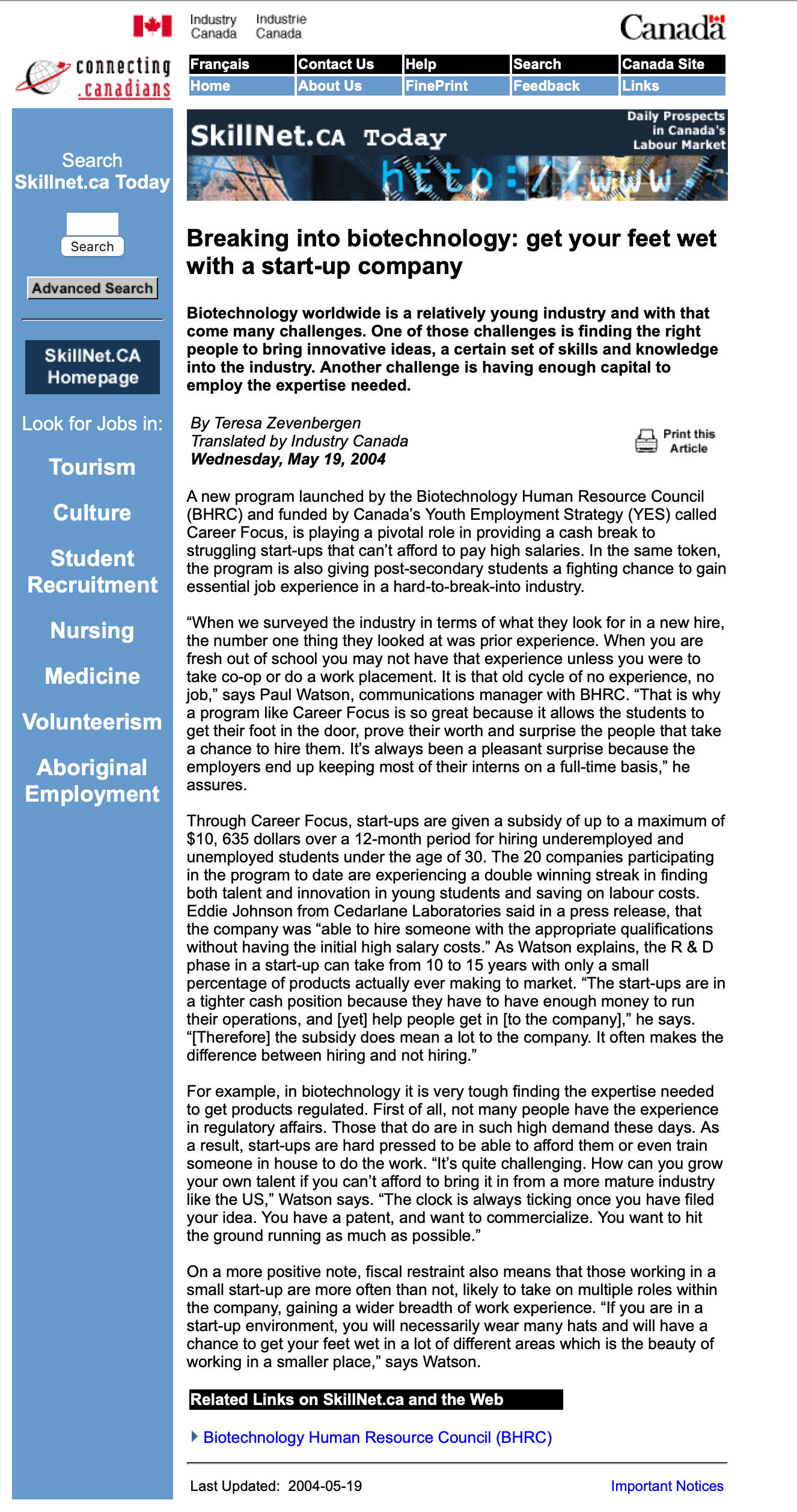 Breaking Into Biotechnology