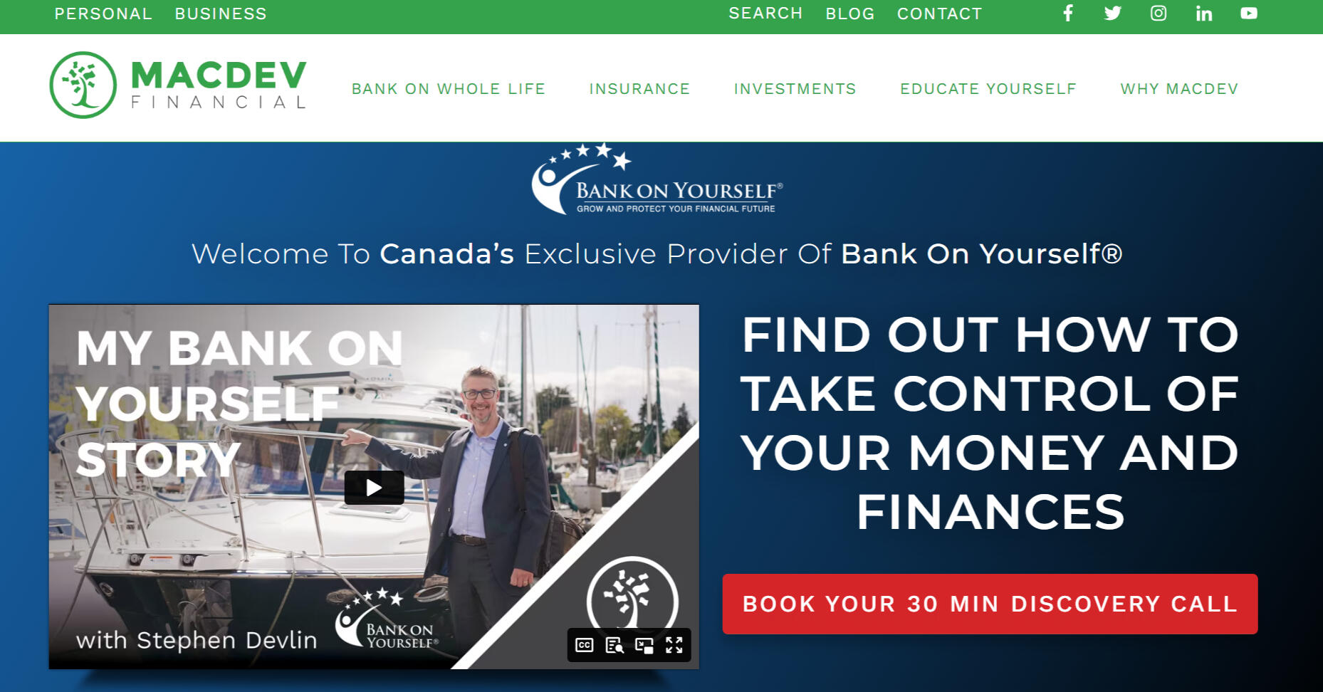MacDev Financial BOY Landing Page